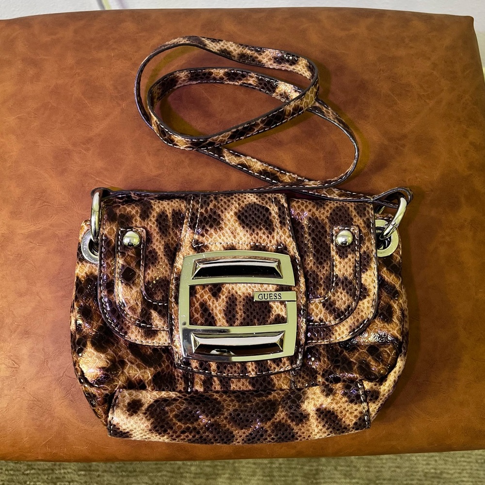 Vintage Guess Animal Print Python Embossed Mini C… - image 3